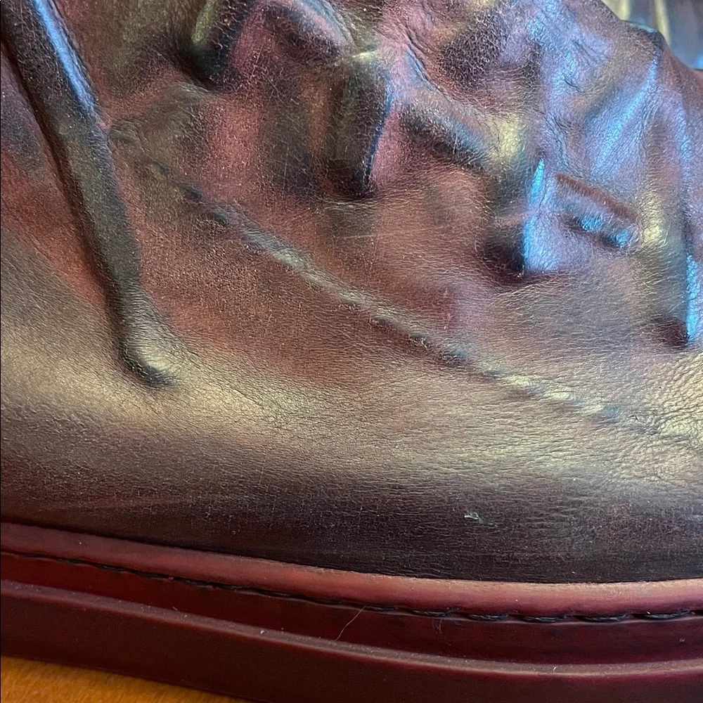 John Varvatos 315 Men’s Leather Side Zip Boots, Size 11 (Reddish Brown) - Picture 5 of 8